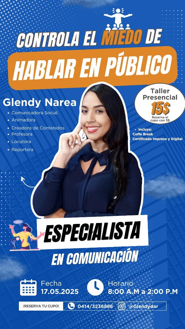 Taller Presencial en Los Valles del Tuy: «Controla el miedo de hablar en público» (+Info)