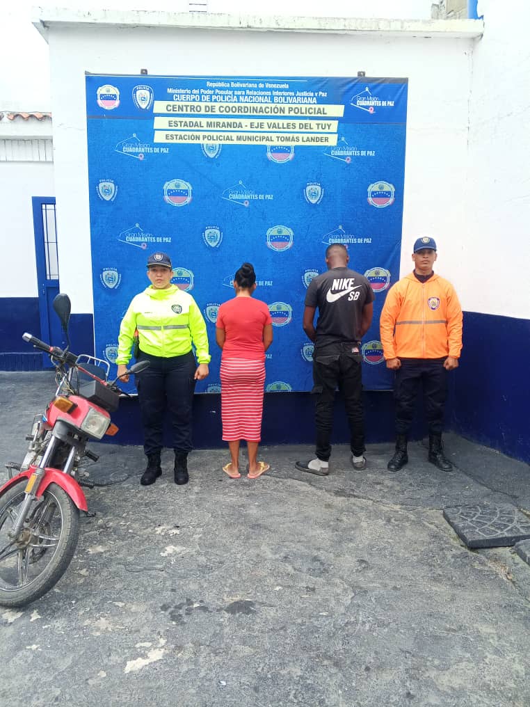 Detenido motorizado y acompañante por conducir a alta velocidad con tres menores en Ocumare del Tuy