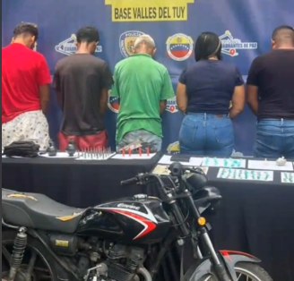 PNB desmantela banda delictiva en Yare: Capturan a 5 ciudadanos con explosivos, municiones y presunta droga
