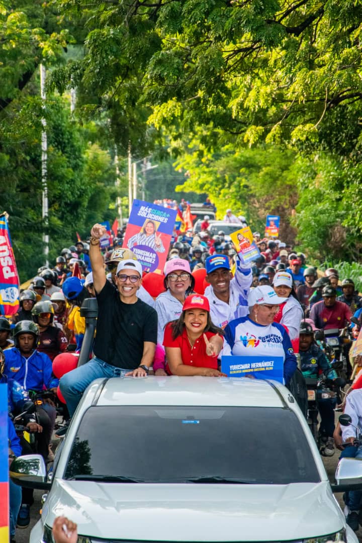 Con gran movilización candidata del GPP en Cristóbal Rojas Yuhismar Hernández inició campaña por la victoria del 27J