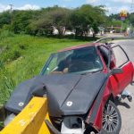 Colisión de Vehículo Contra Defensa en Autopista Charallave-Ocumare