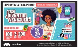 Movilnet lanza «Plan Juventud Venezuela» con el pack de redes sociales