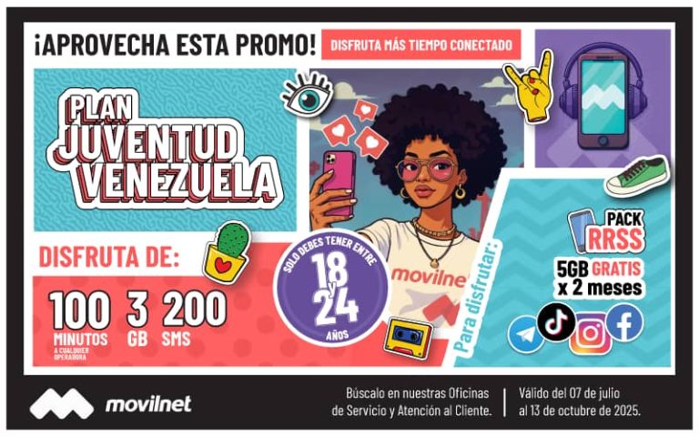 Movilnet lanza «Plan Juventud Venezuela» con el pack de redes sociales