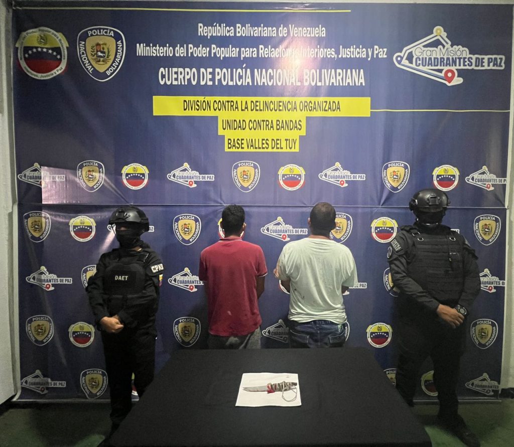 Capturados dos hombres en riña con arma blanca en el terminal de Charallave