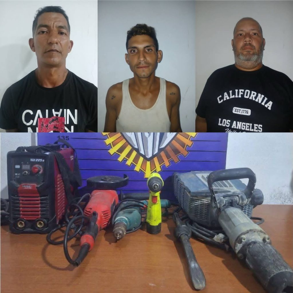 D/M Santa Teresa del Tuy capturó a tres hombres por hurto en plantel educativo