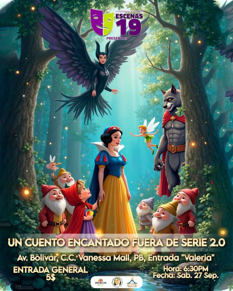 La obra de teatro “Un Cuento Encantado fuera de serie 2.0” llega al C.C. Vanessa Mall en Charallave este #27Sep