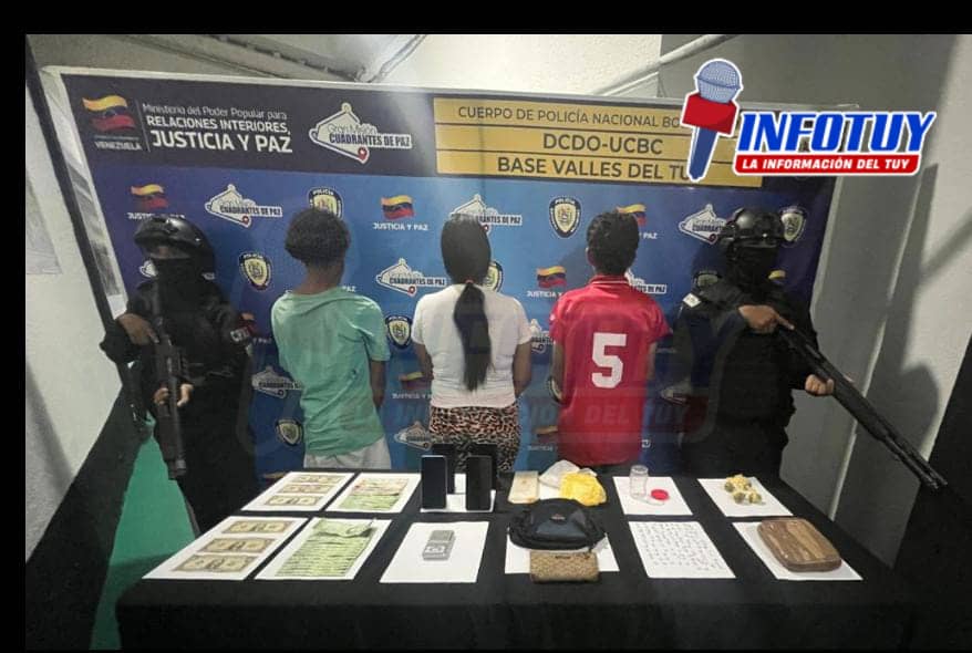 Policía Nacional Bolivariana incauta drogas y aprehende a tres personas en operativo en Salamanca