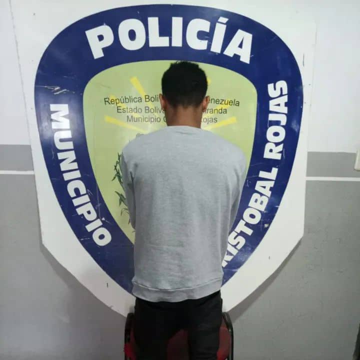 Policía Municipal de Cristóbal Rojas aprehende a hombre por agredir a un vecino en Curaciripa