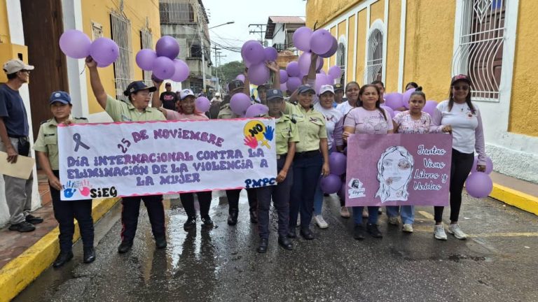 Caminata en Santa Lucía conmemora el Día Internacional de la Eliminación de la Violencia contra la Mujer