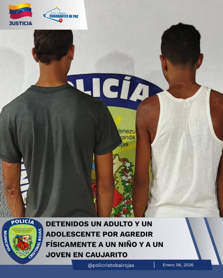 Detenidos un adulto y un adolescente por agredir físicamente a un niño y a un joven en Caujarito