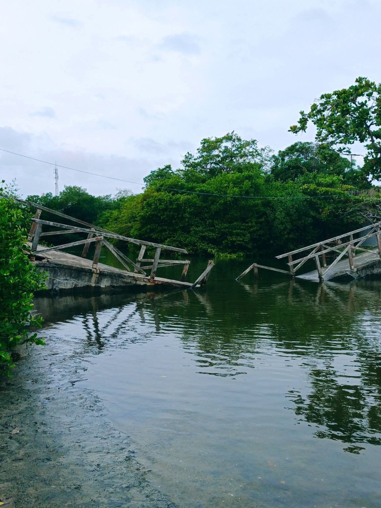 Colapsada pasarela peatonal en Tacarigua de la Laguna tras advertencia de la comunidad