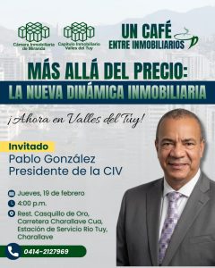 “Café entre Inmobiliarios” abordará realidad del mercado inmobiliario en el país