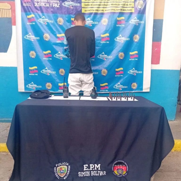 CPNB aprehende en los Valles del Tuy a presunto integrante de GEDO por tenencia de artefacto explosivo y municiones