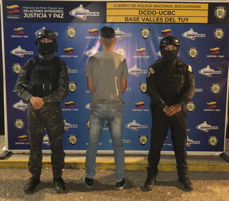 Detienen a un Hombre solicitado por hurto en despliegue de seguridad en Las Brisas de Charallave