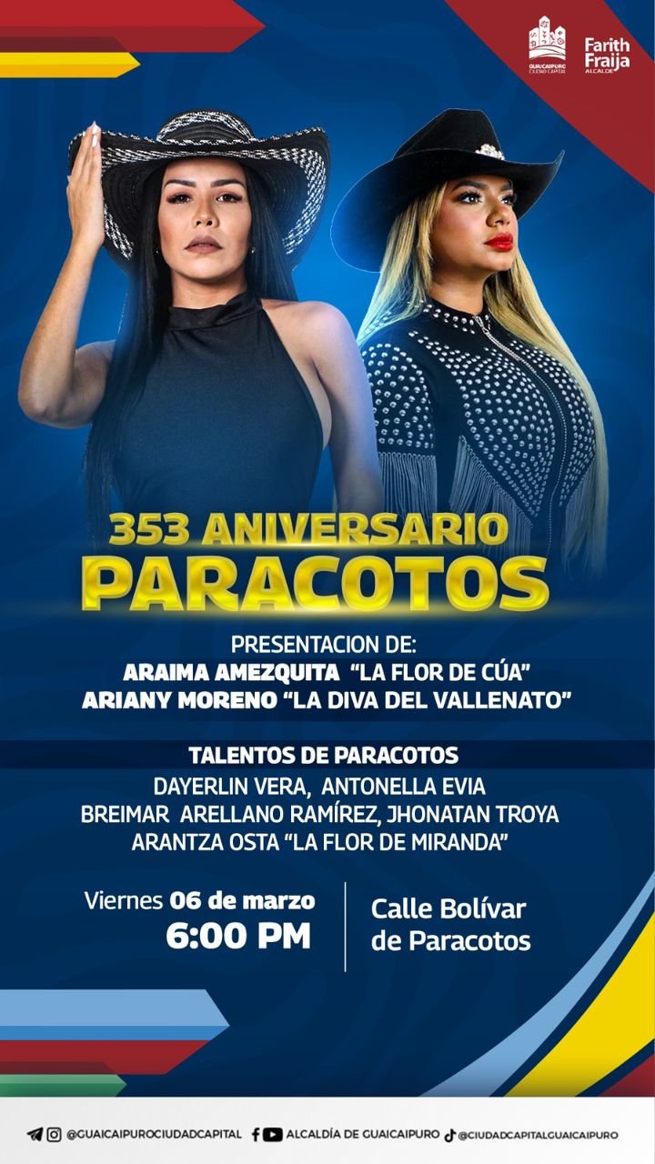 Gran concierto animará por todo lo alto la fiesta del 353 aniversario de Paracotos