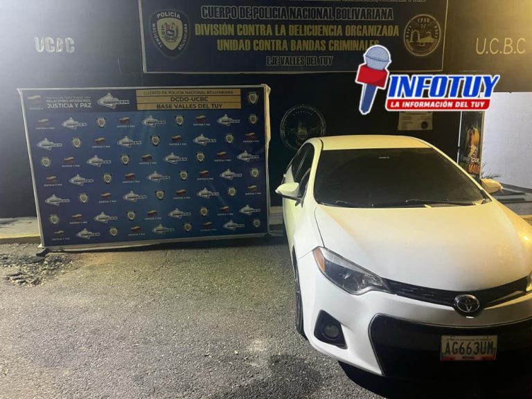 CPNB Contra Bandas recupera vehículo solicitado por apropiación indebida en Charallave