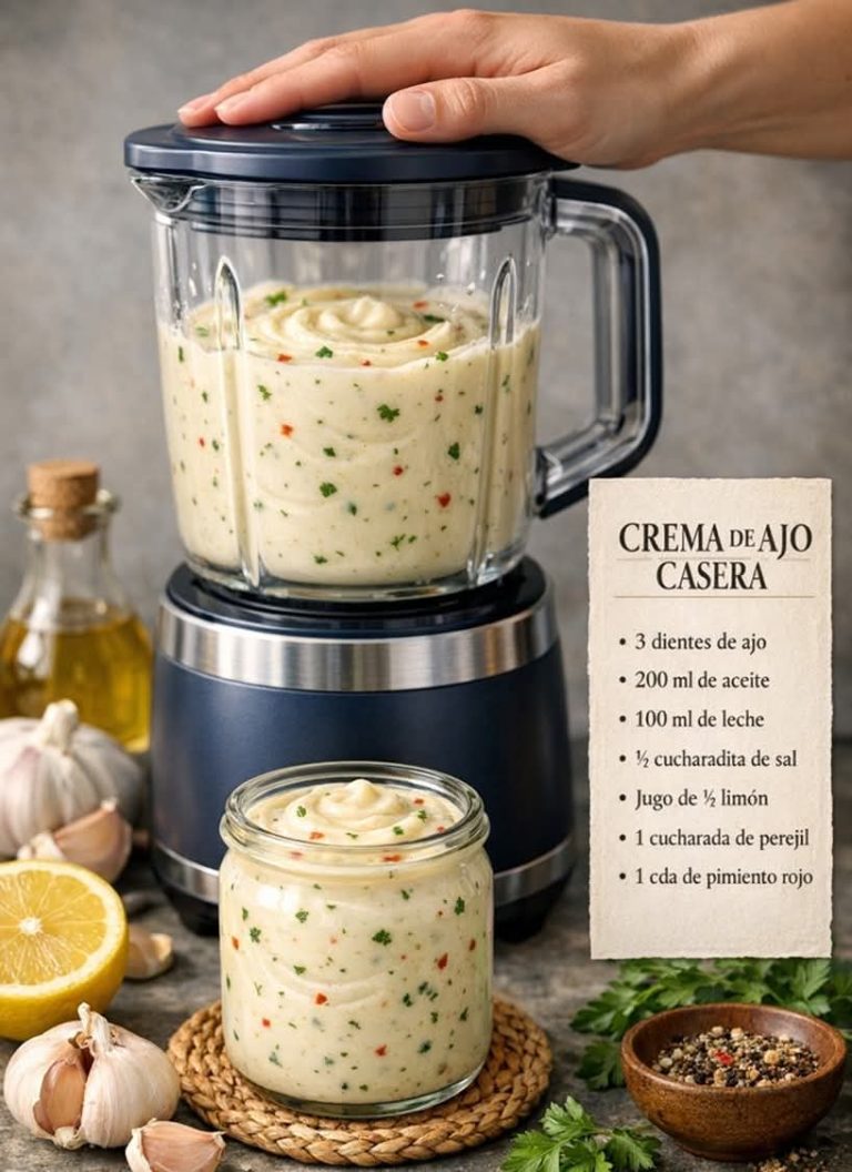 El Secreto del Sabor Casero «La Tradicional Crema de Ajo que Conquista Paladares»