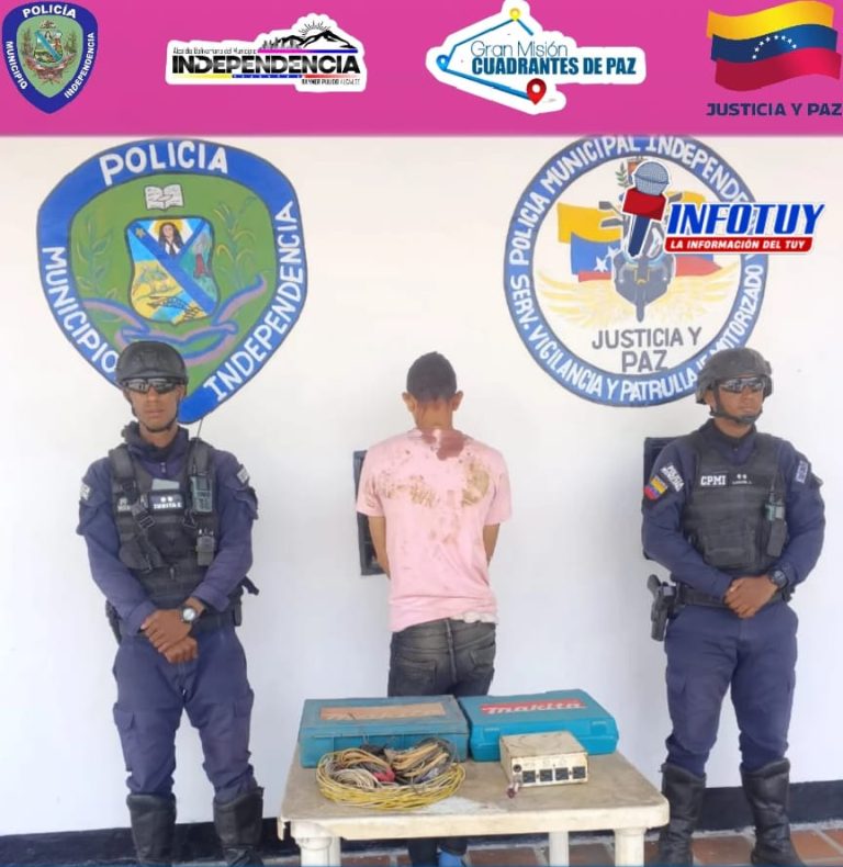 Funcionarios policiales aprehendieron a un ciudadano por presunto hurto en El Cartanal
