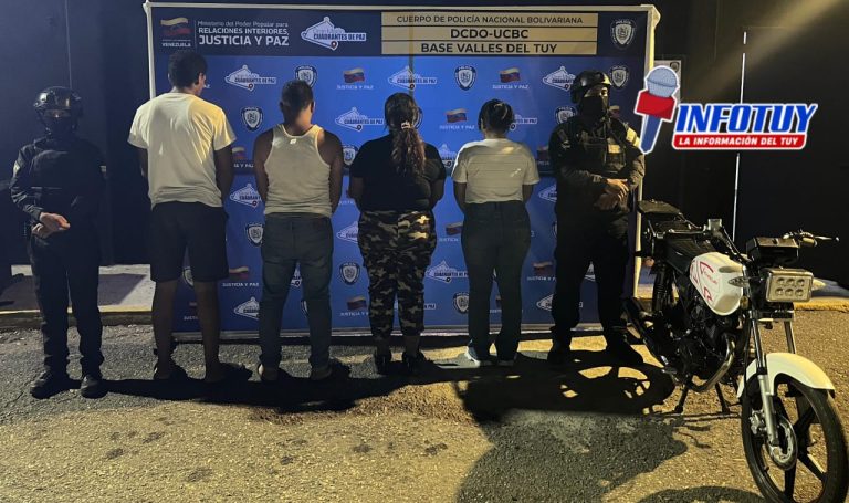 Efectivos de la CPNB detienen a cuatro personas por ultraje y obstrucción policial en Ocumare del Tuy