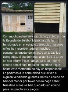Comunidad deportiva de Nueva Cúa denuncia irregularidades y restricciones en el uso del estadio local