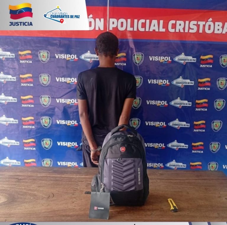 Funcionarios de la Policía Vial aprehenden a un hombre por robo con arma blanca en la avenida Bolívar de Charallave