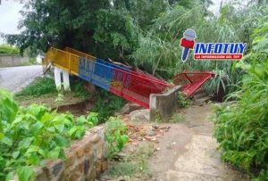 Lluvias destruyen batea en Santa Rita, municipio Paz Castillo, y dejan incomunicados a múltiples sectores