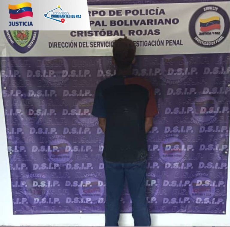 Funcionarios del DSIP aprehenden a un sujeto por violencia psicologica y amenazas