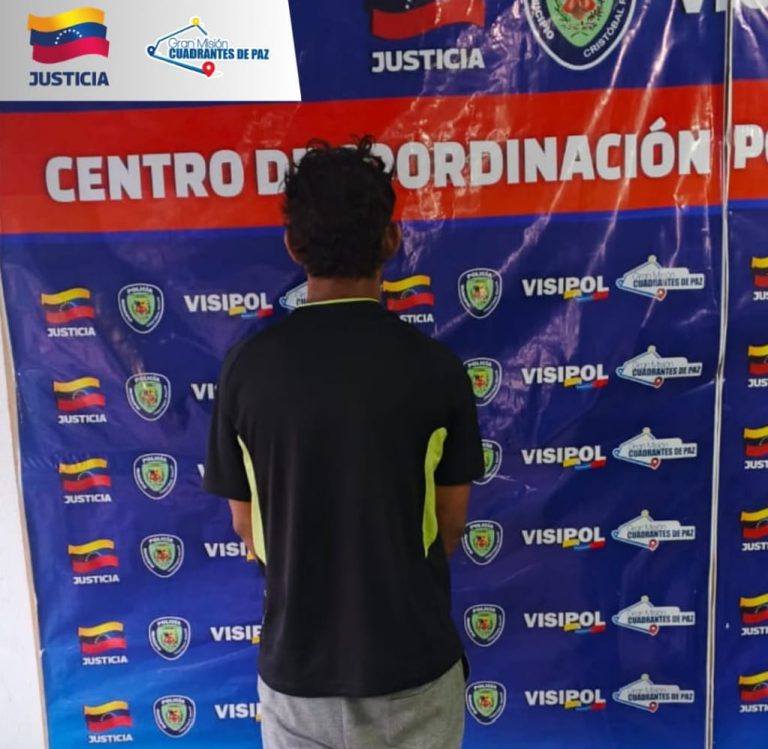 Policía Municipal de Cristóbal Rojas detiene a sujeto en flagrancia por hurto y daño a vehículo en Charallave