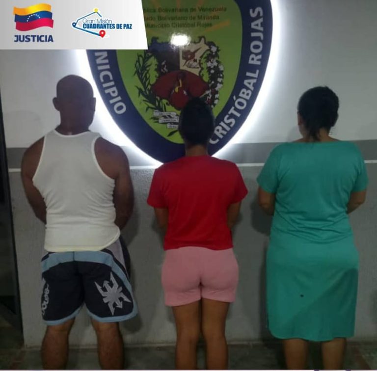 Detenidos tres sujetos por agredir y amordazar a una vecina en Charallave