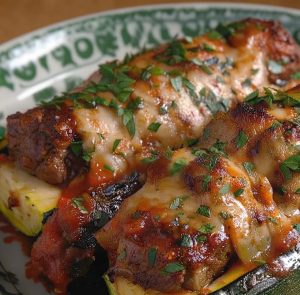¡Descubre el auténtico sabor casero con la nueva propuesta culinaria! Calabacines Rellenos Gratinados con Carne y Salsa de Tomate