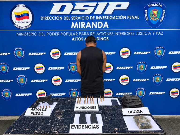 Capturan a «El Chino Wuey» con droga y municiones de fusil en Petare