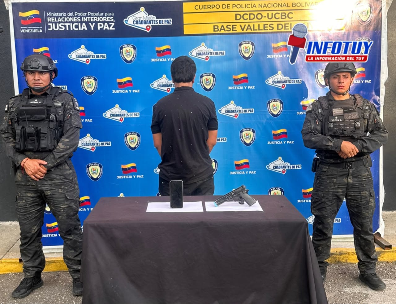 Despliegue de seguridad en el municipio Independencia deja a un menor detenido con arma