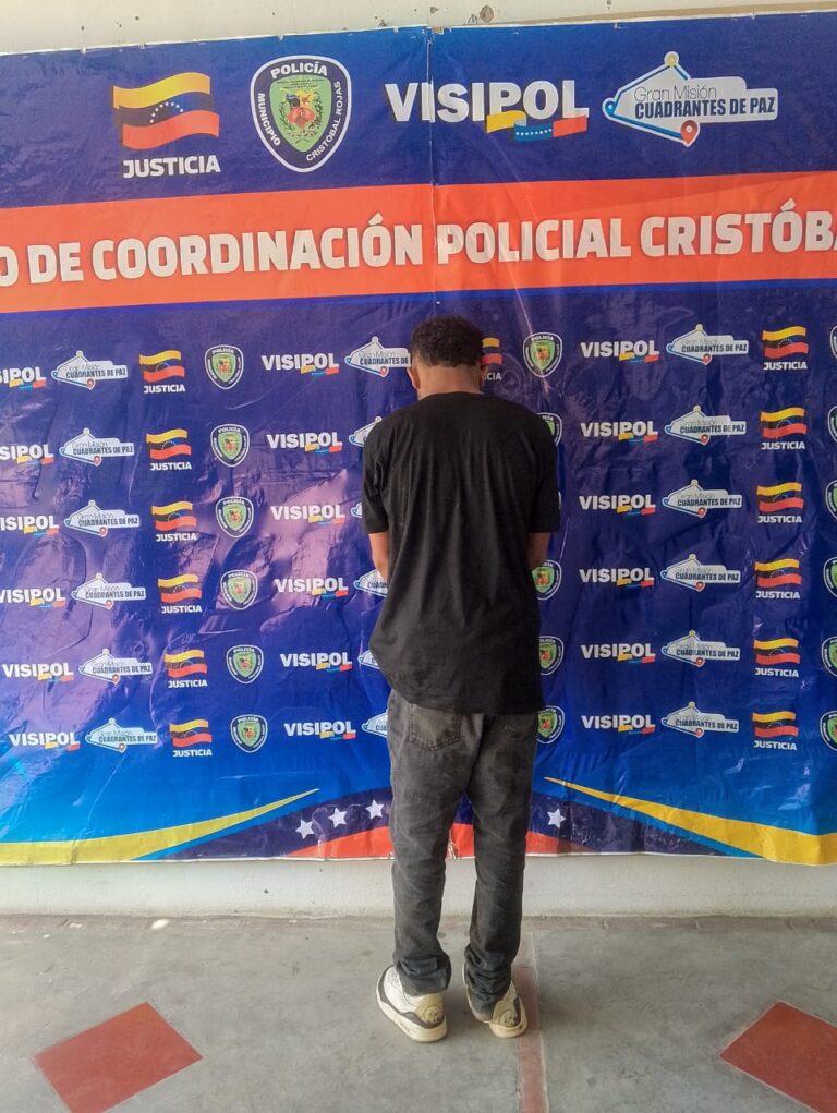 Policía Municipal Cristóbal Rojas detiene a sujeto por agresiones físicas a funcionario y trabajador civil en Charallave