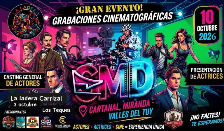 ​¡Atención Valles del Tuy! El talento local se enciende con el nuevo proyecto cinematográfico de abrahamSMD